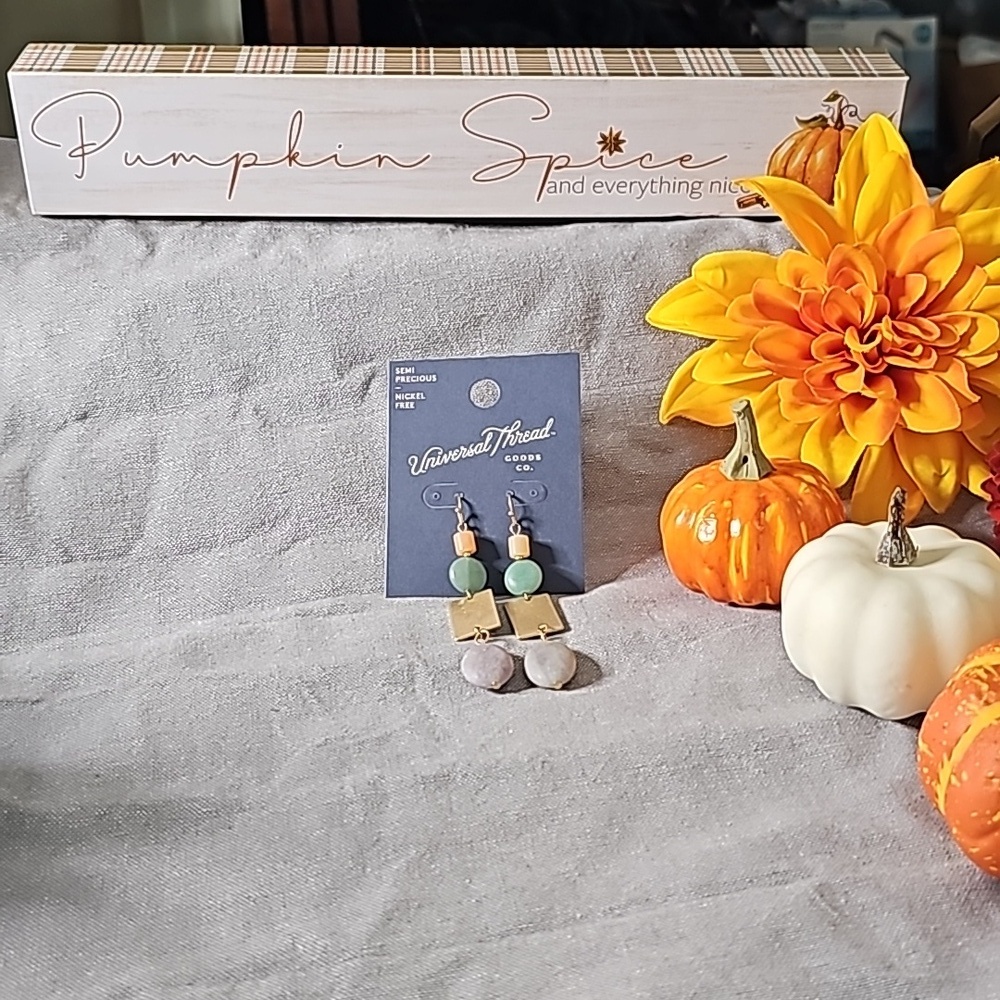 NWT Semi Precious, Nickel Free, Universal Thread Goods Co. Dangle Earrings
